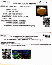 7.53/CT Natural Ceylonese Pukhraj with Govt Lab Certificate-6771